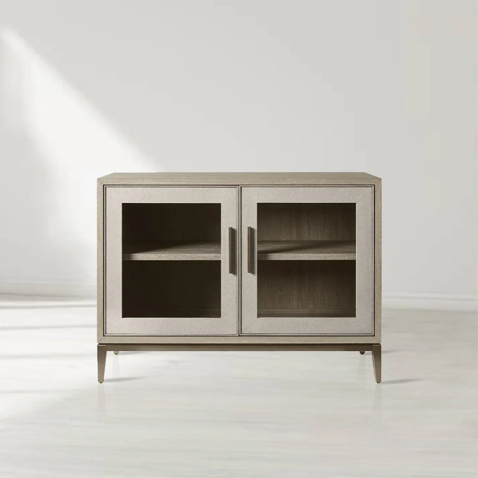 Malone Wood Sideboard Buffet Storage Cabinet With Two-Door Glass