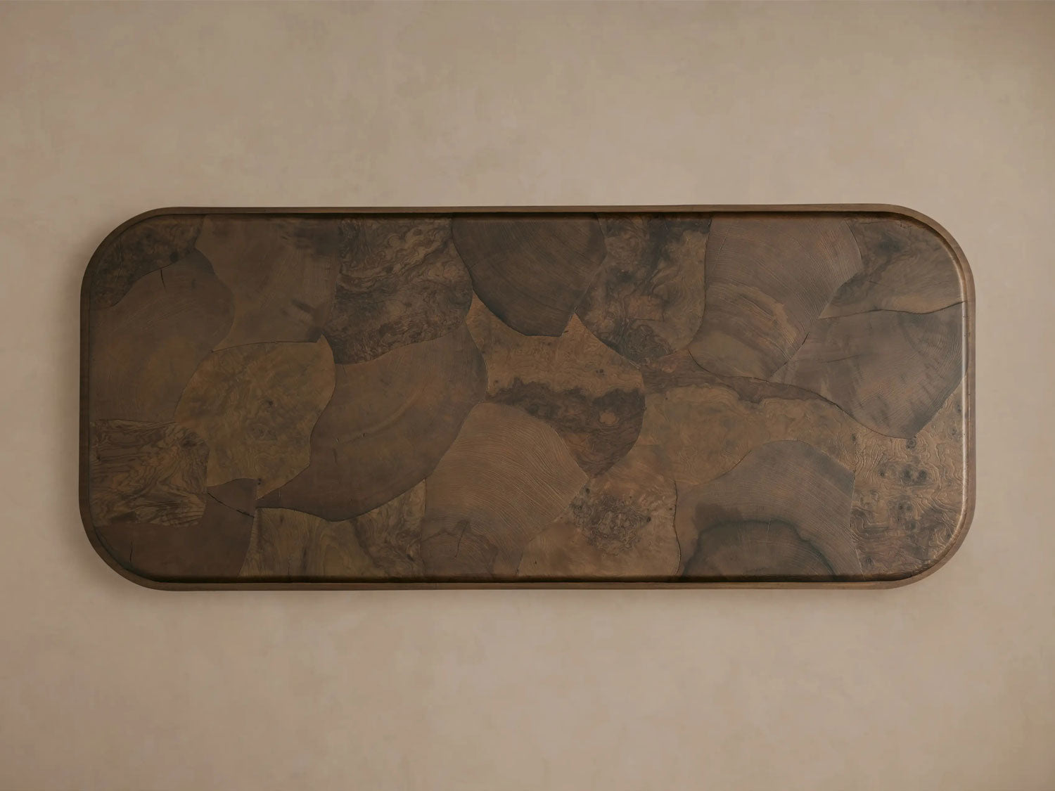 Pola Wood Plinth Coffee Table Wabi-Sabi Living Room Center Tea Table