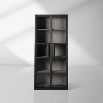 Factory Vintage French Cabinet With Glass Door