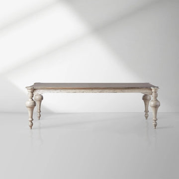 Alessia Bell'Arte Antique Solid Poplar Wood Dining Table