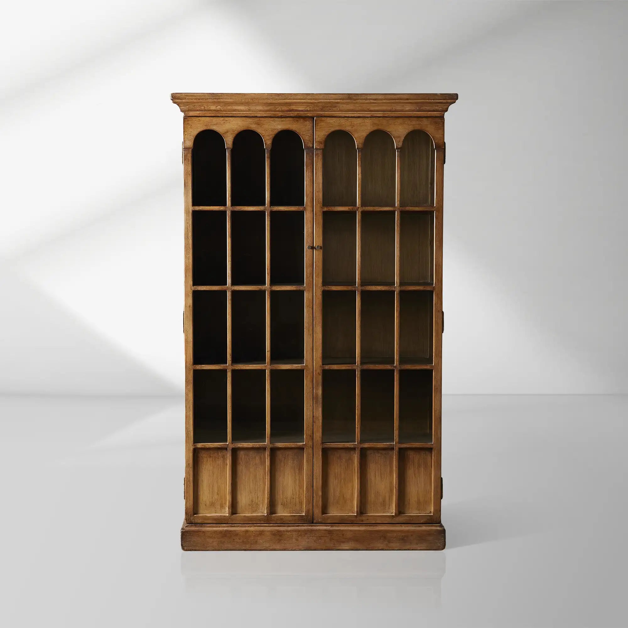 Merritt Solid Pine Tall Display Cabinet with Living Rooms Dining Areas Entryways