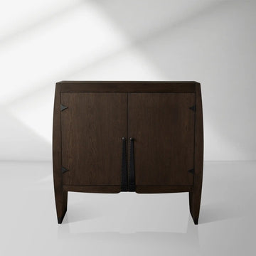 Dacia Solid Oak Storage Cabinet Vintage Sideboard