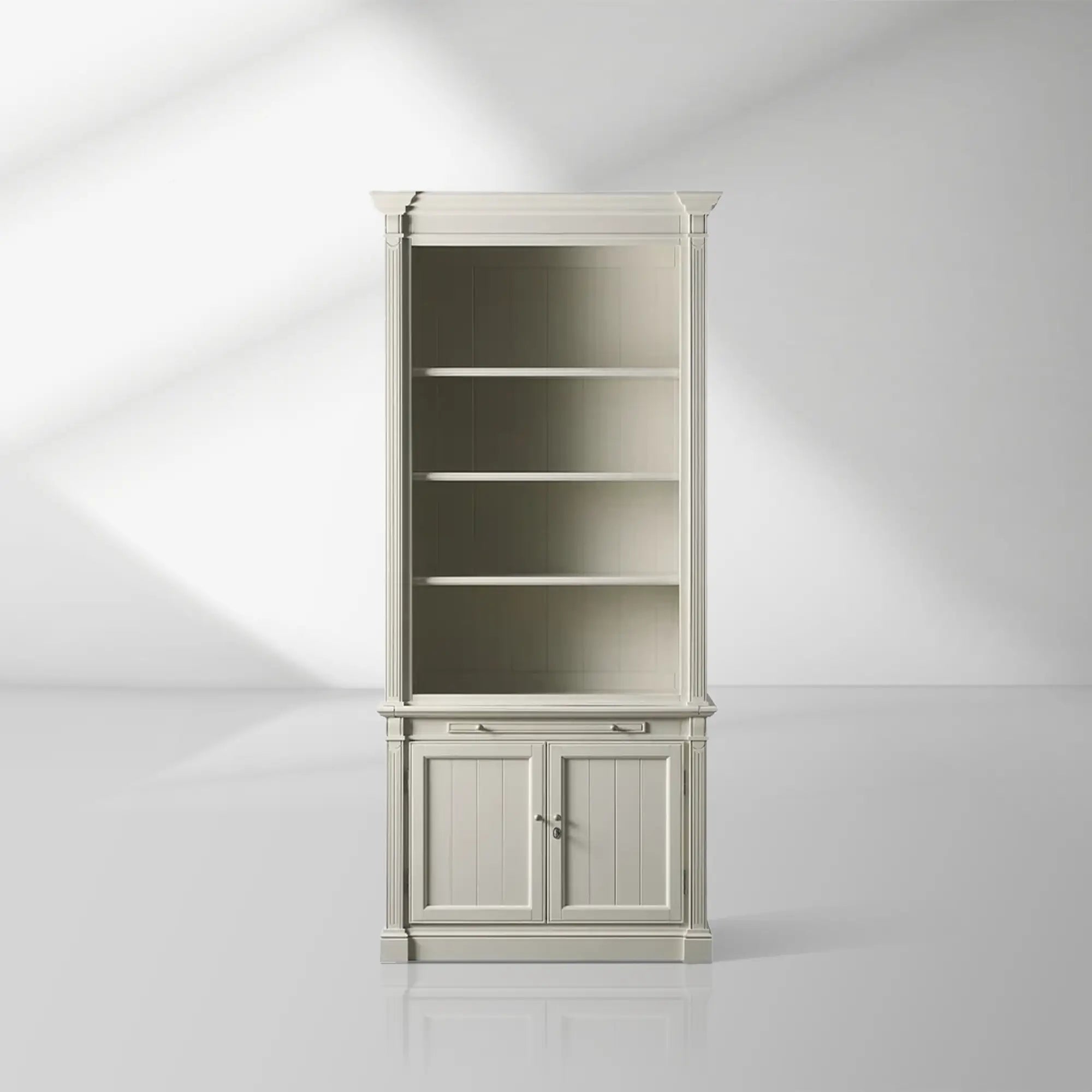 Athens Old-World Modular Solid Wood Bookcase