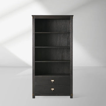 Telegraph Solid Wood Office Bookcase Hand-Distressed Tall Cabinets