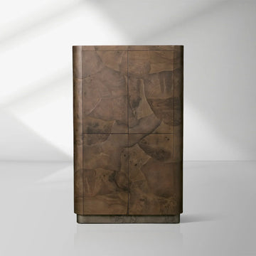 Polanco Wood Tall Storage Cabinet Large Sideboard With Two Spacious Drawers