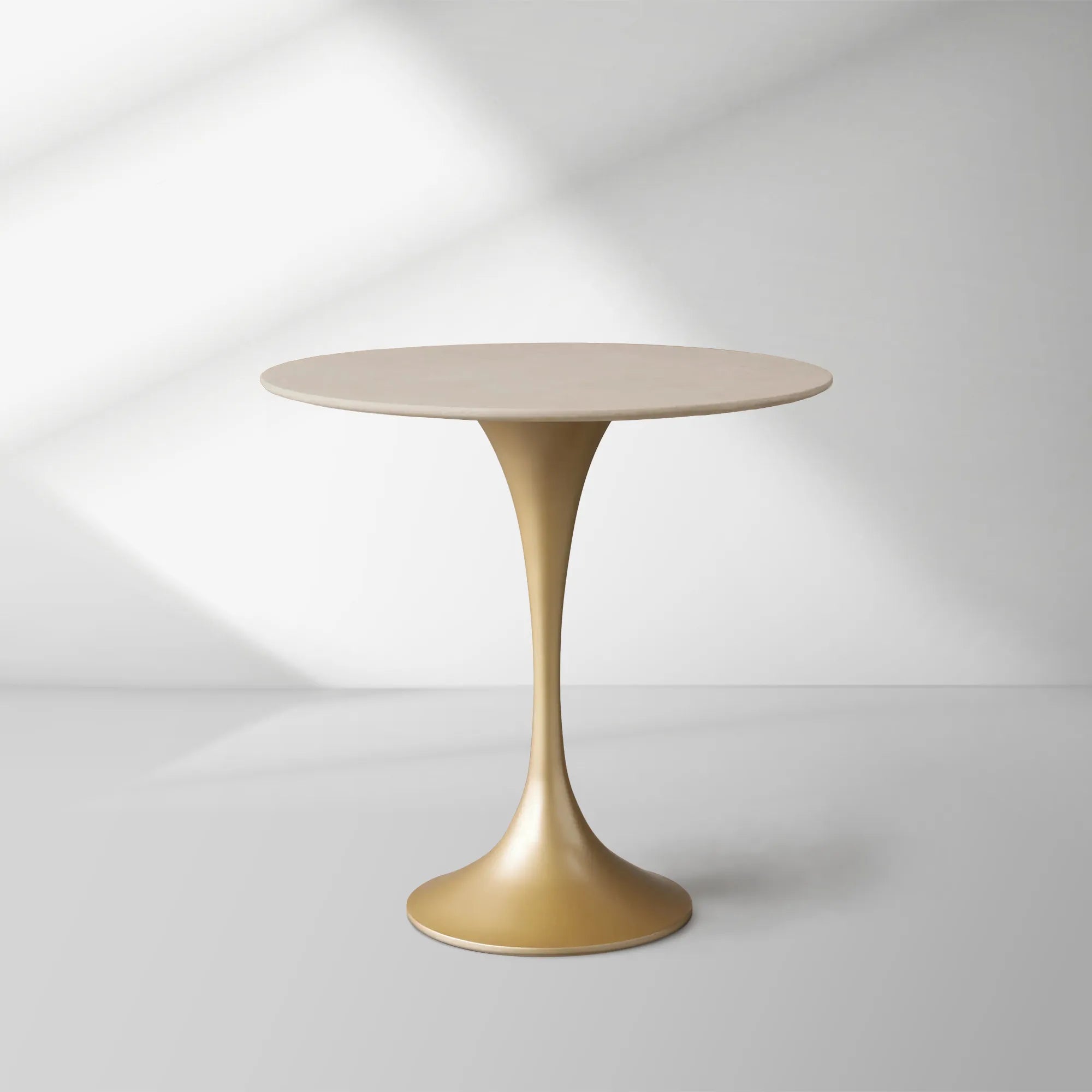 Saint Germain Tavern Small Dining Table Marble Top with Steel Base