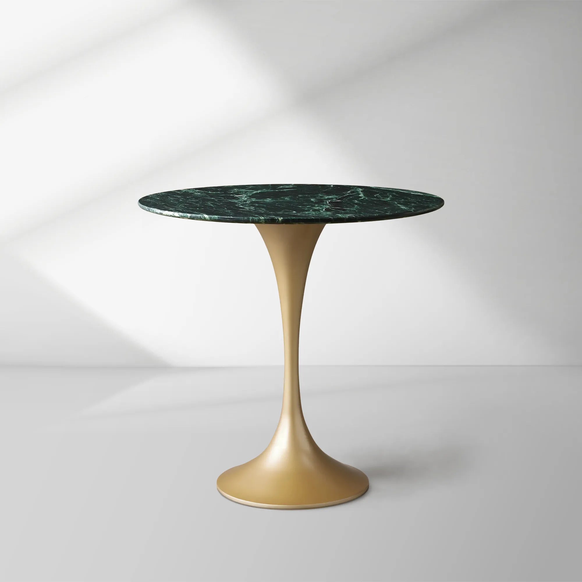 Saint Germain Tavern Small Dining Table Marble Top with Steel Base