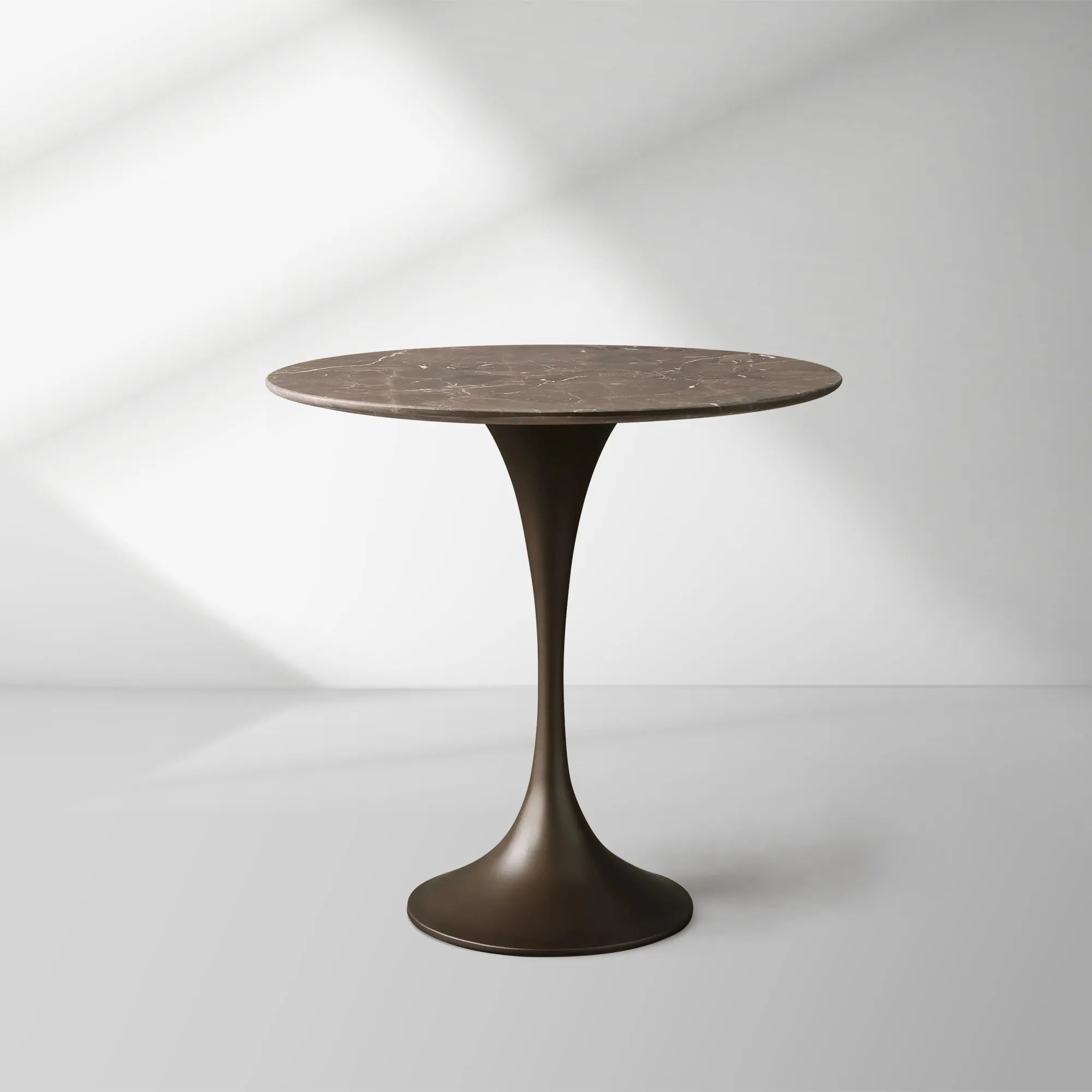 Saint Germain Tavern Small Dining Table Marble Top with Steel Base