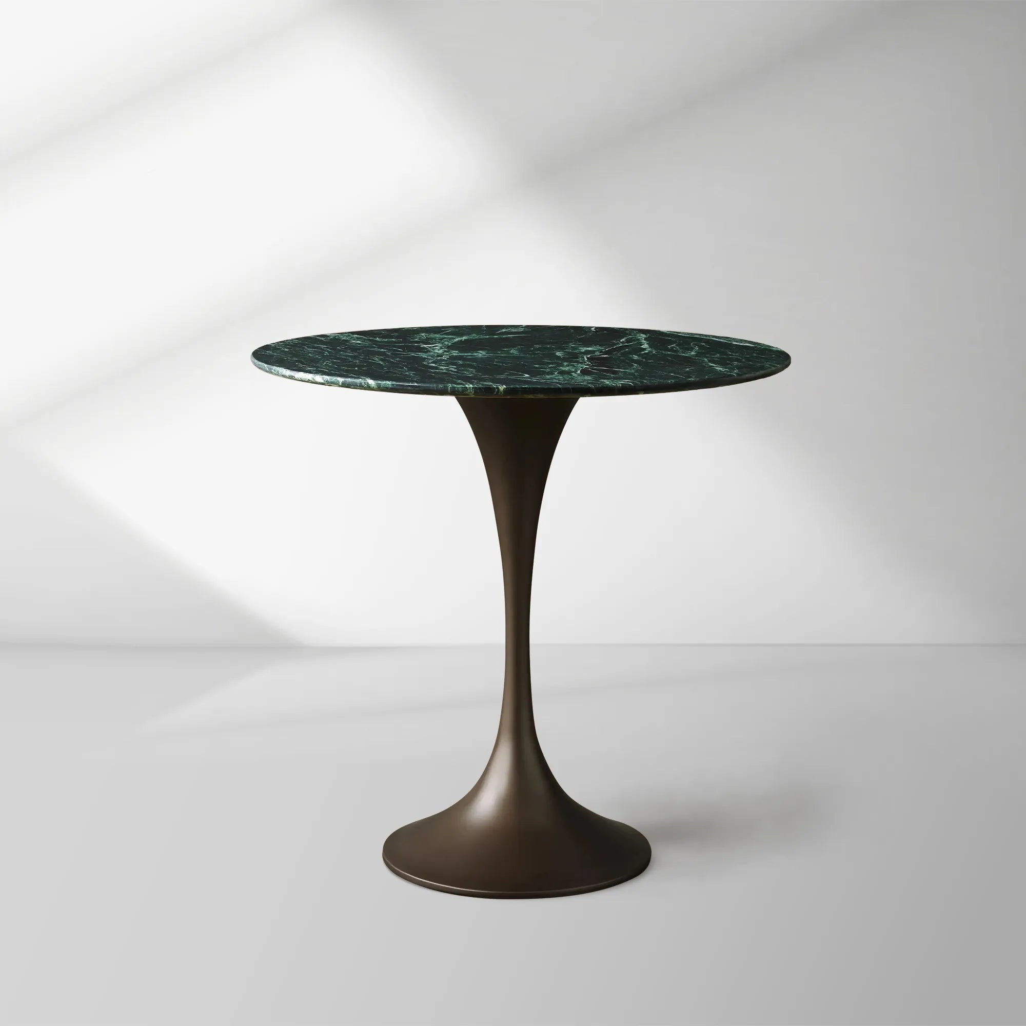 Saint Germain Tavern Small Dining Table Marble Top with Steel Base