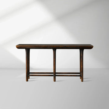Yasu Console Table Yasu Pine Entrance Console Table Wood Hallway Entryway Table – Casaloria
