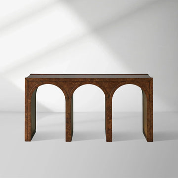 Hattie Wood Console Entryway Table Arch Design Hallway Entrance Table
