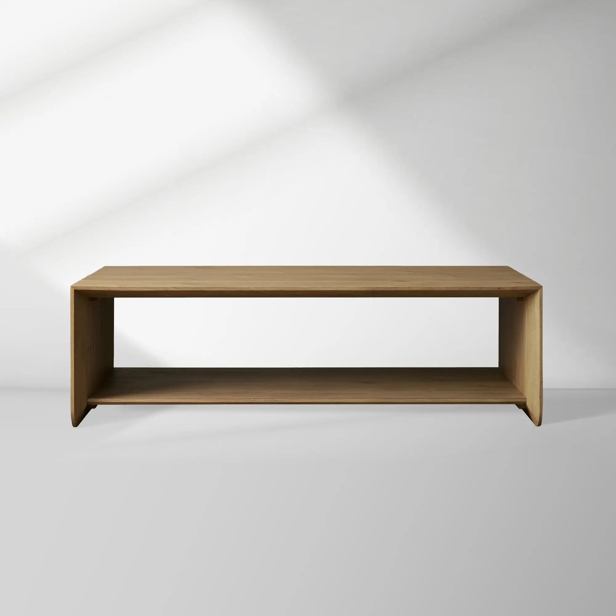 Felton Minimalist Coffee Table Oak Cocktail Table Rural Living Room  Wood Center Tea Table