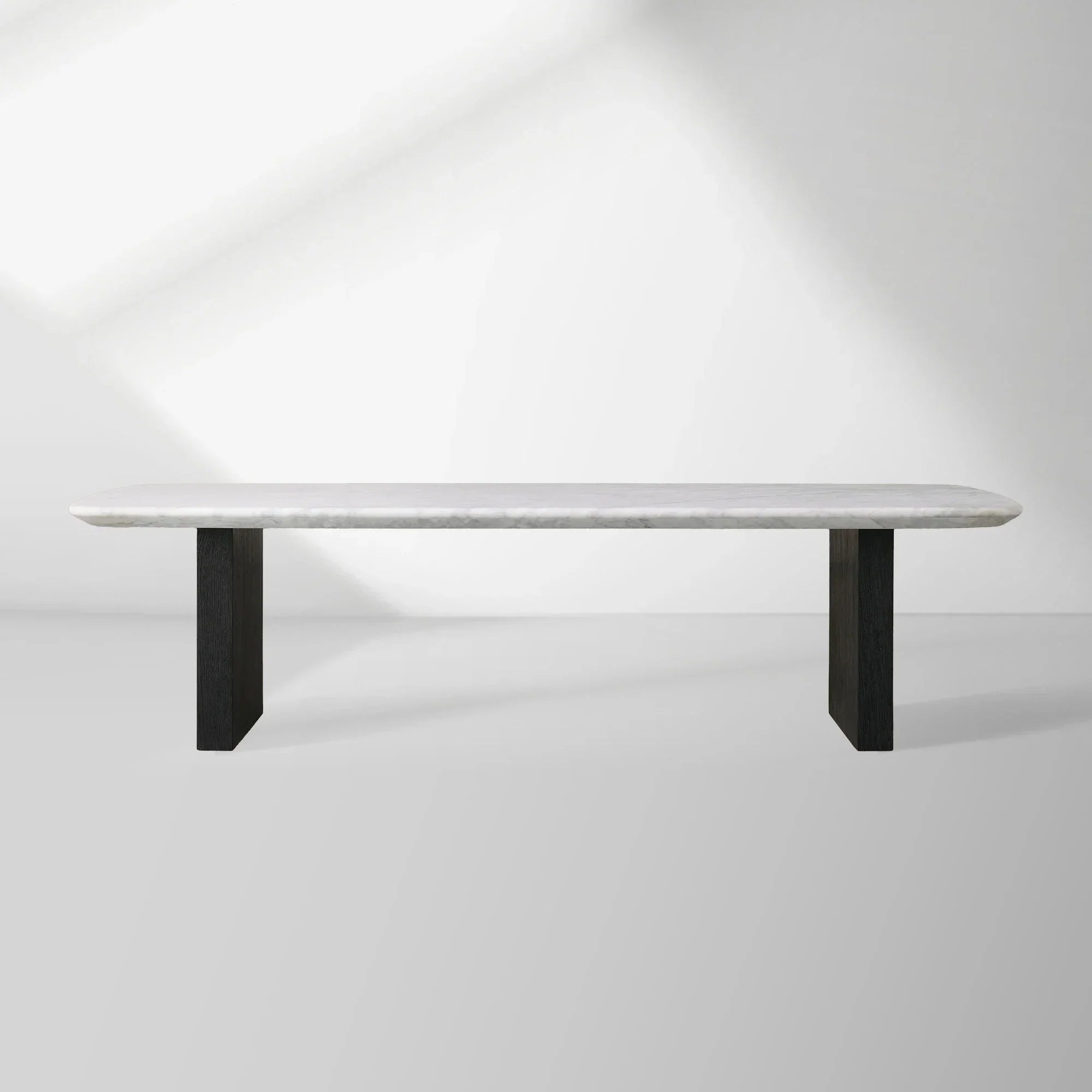Saint Germain Marble Top Coffee Table Living Room Cocktail Table Clement Wood Base Center Tea Table