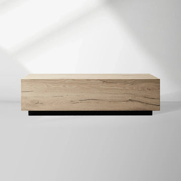 Sullivan Rectangle Coffee Table Living Room Oak Wood Center Tea Table Rural Cocktail Table