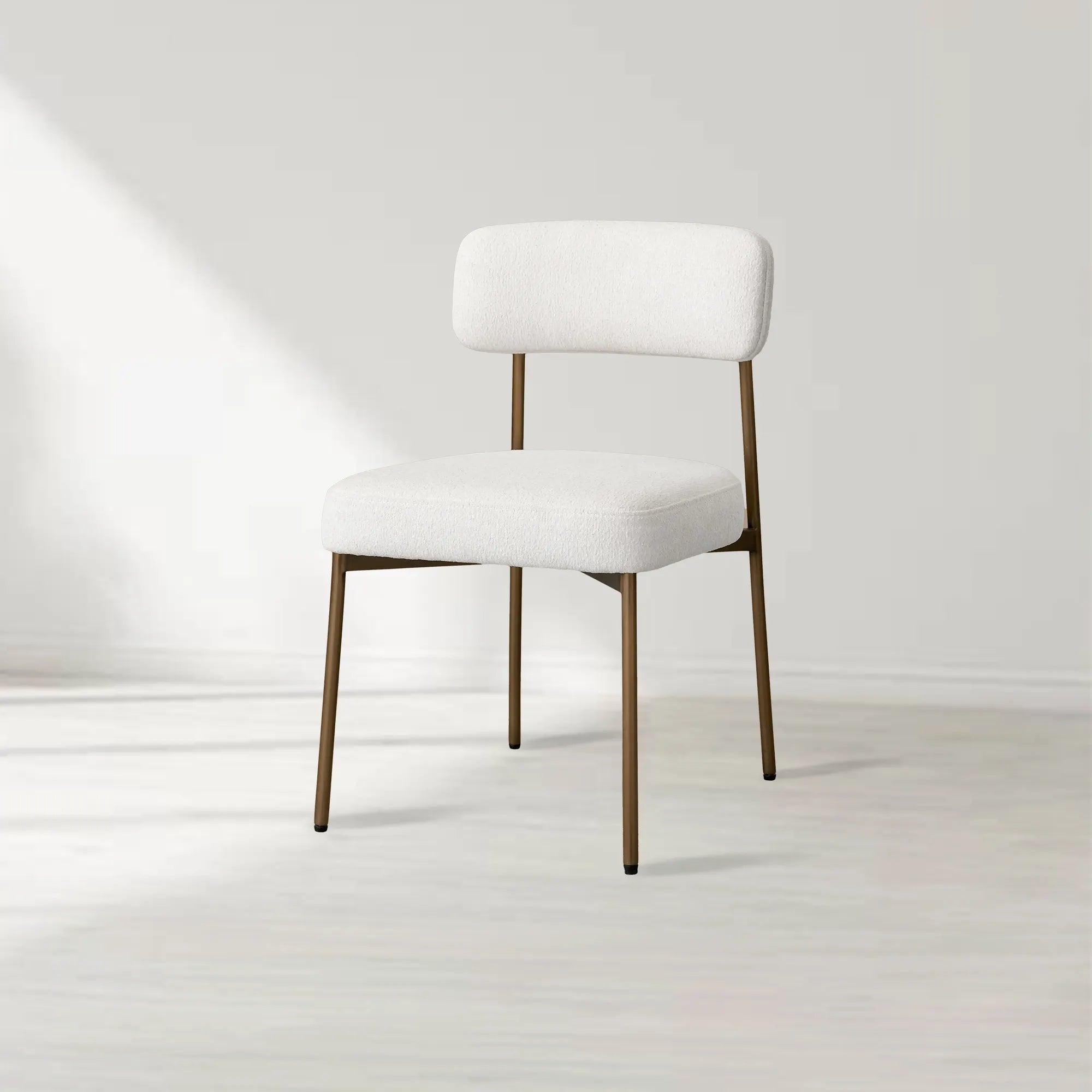 Billie Performance Fabric Dining Chair Modern Antiqued Iron Frame Living Room Chairs