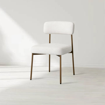 Billie Performance Fabric Dining Chair Modern Antiqued Iron Frame Living Room Chairs