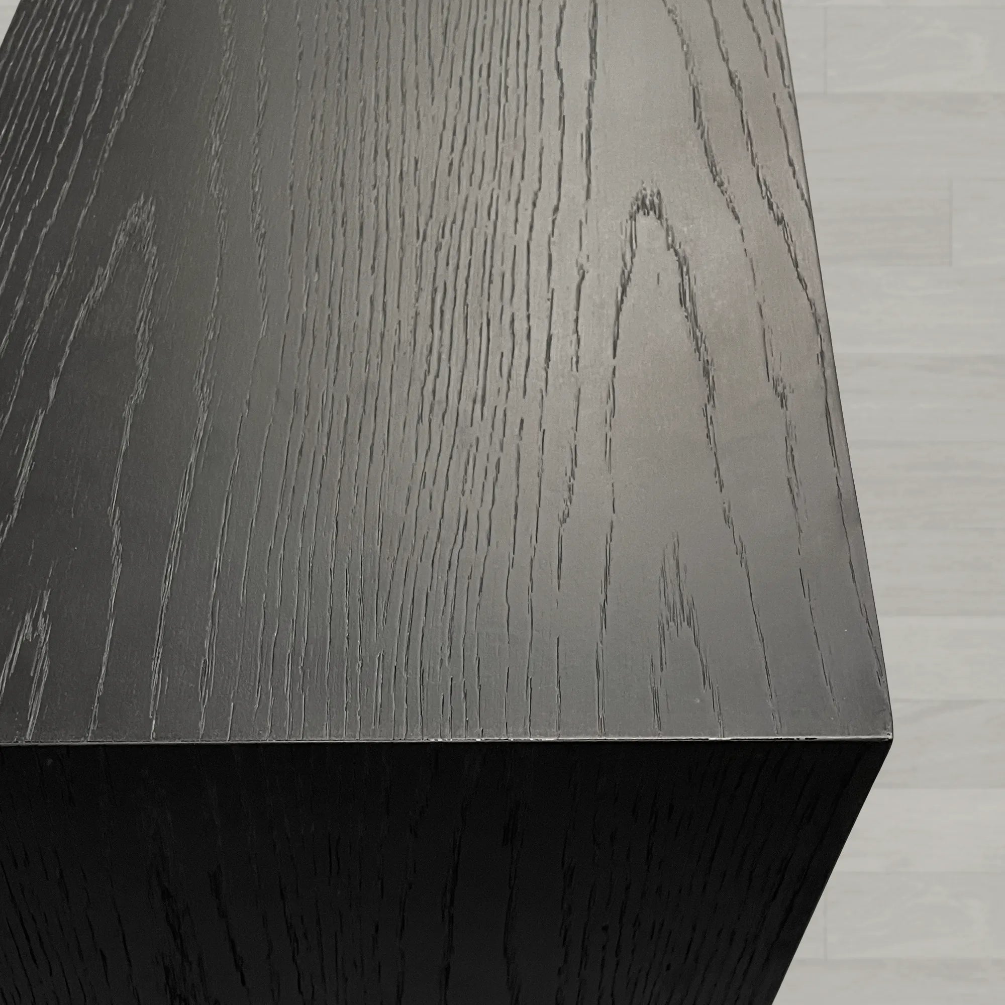 Minimalist Black Wooden Console Table