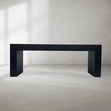 Minimalist Black Wooden Console Table
