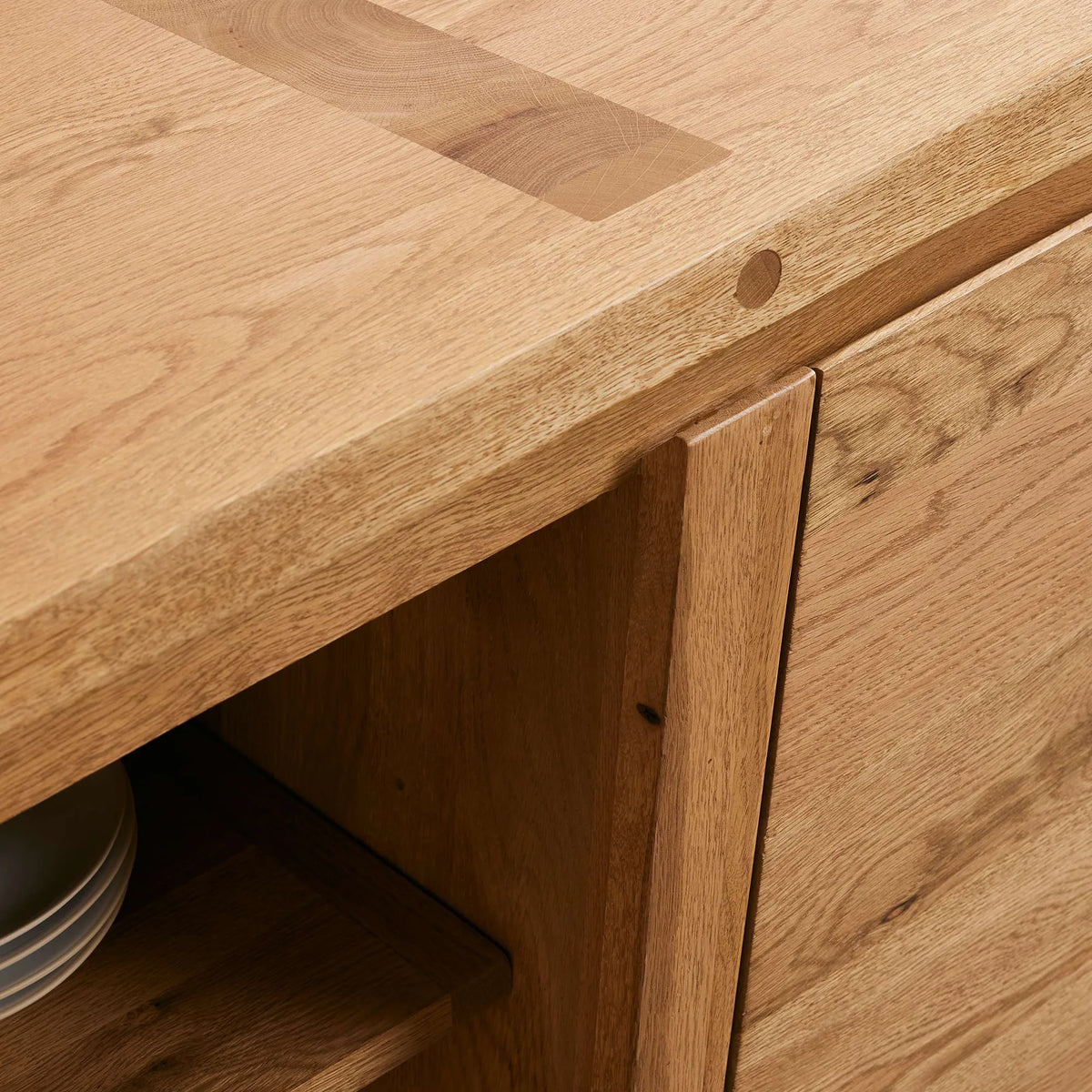Panta Collection Table Panta Romanian White Oak Sideboard Buffet Table Wood Living Room Entry ...