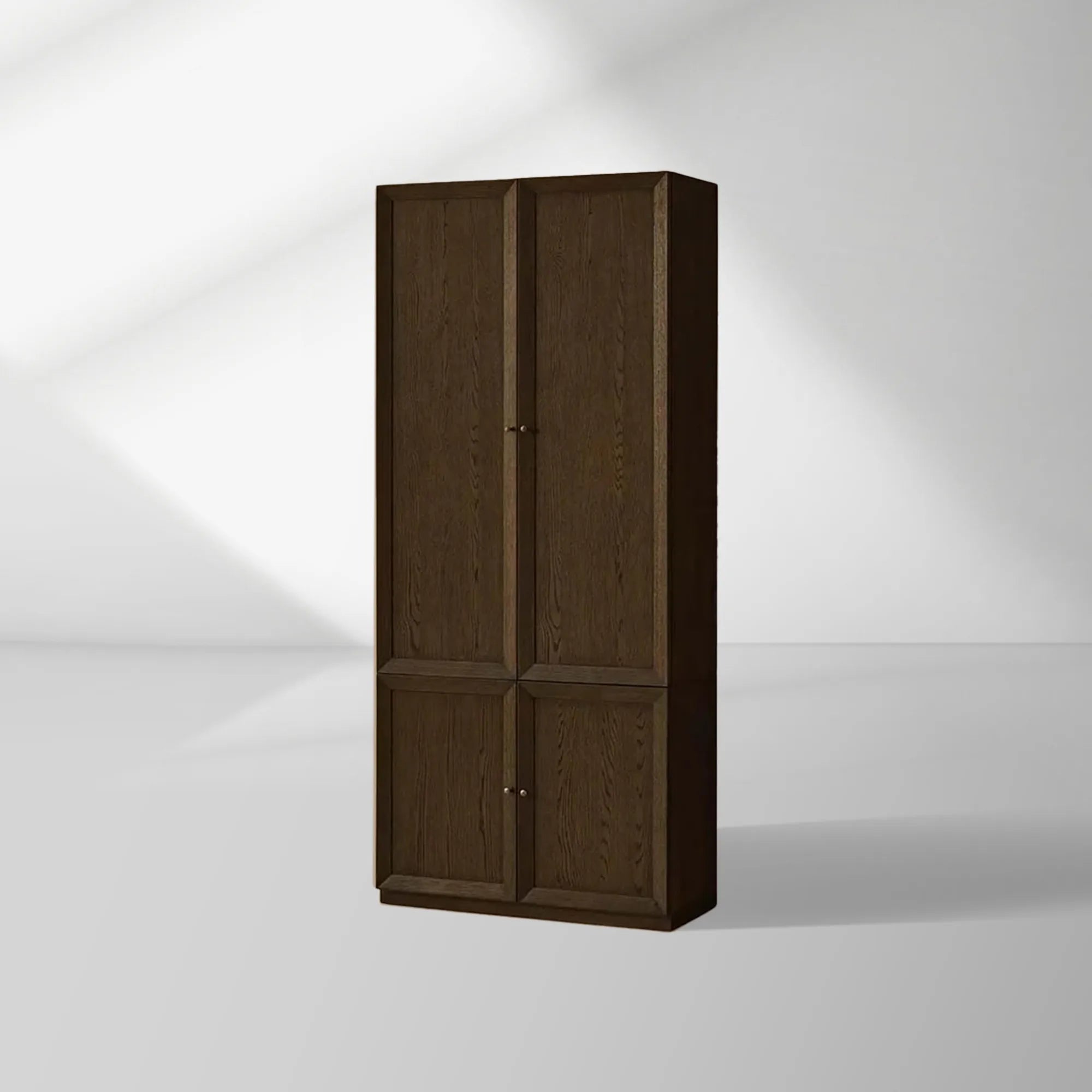 Nason Modular Oak Tall Display Cabinet Modern Living Room Large lockers