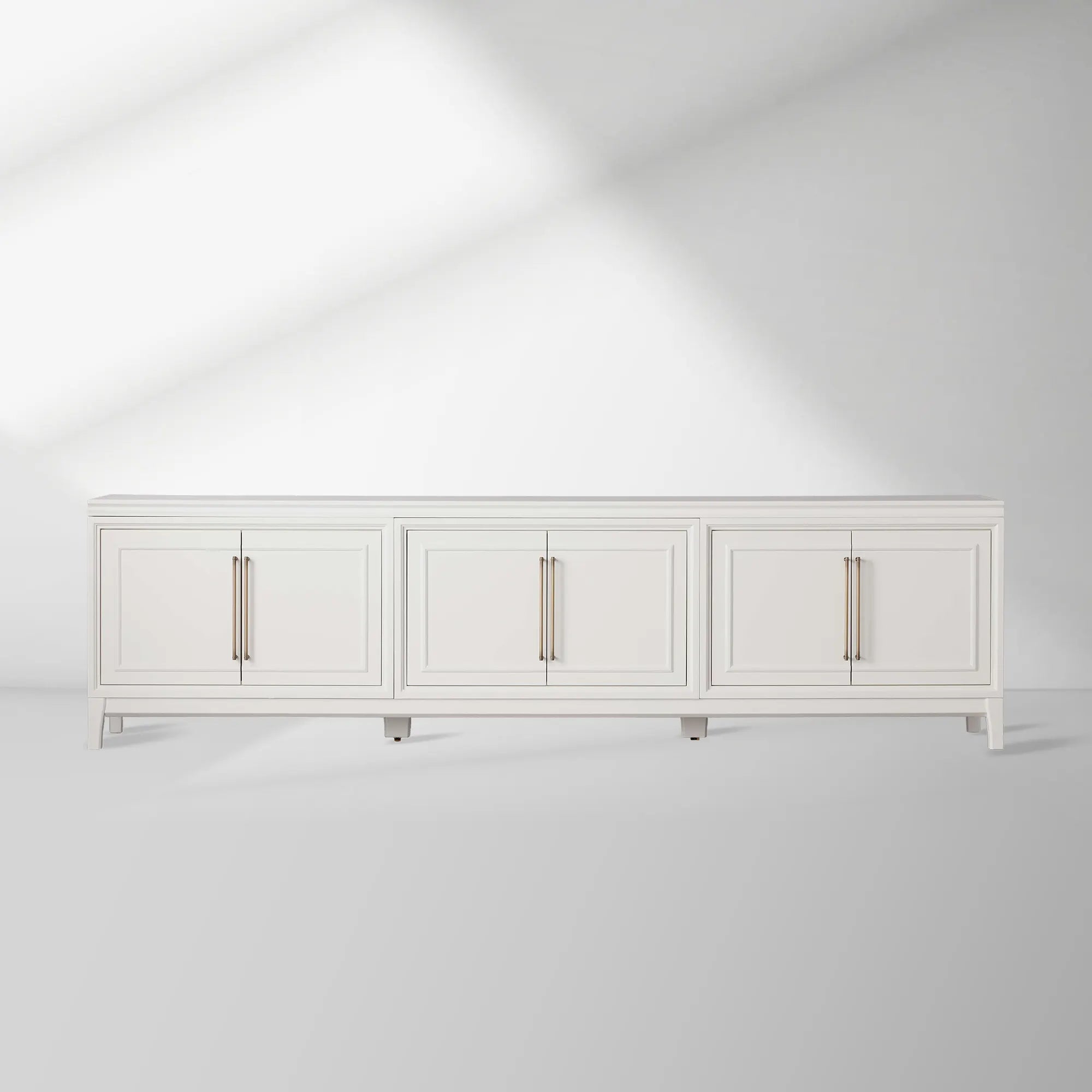 Rowan Modular Wood TV Stand Modern Sideboard Television Storage Unit with Wood Doors Entrance Cabinet