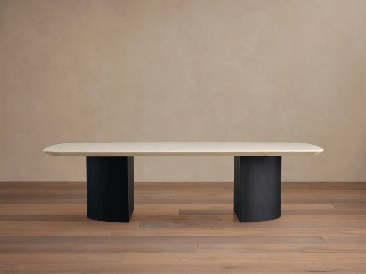 San Germani 72" Stone Coffee Table with Dauphine Metal Base
