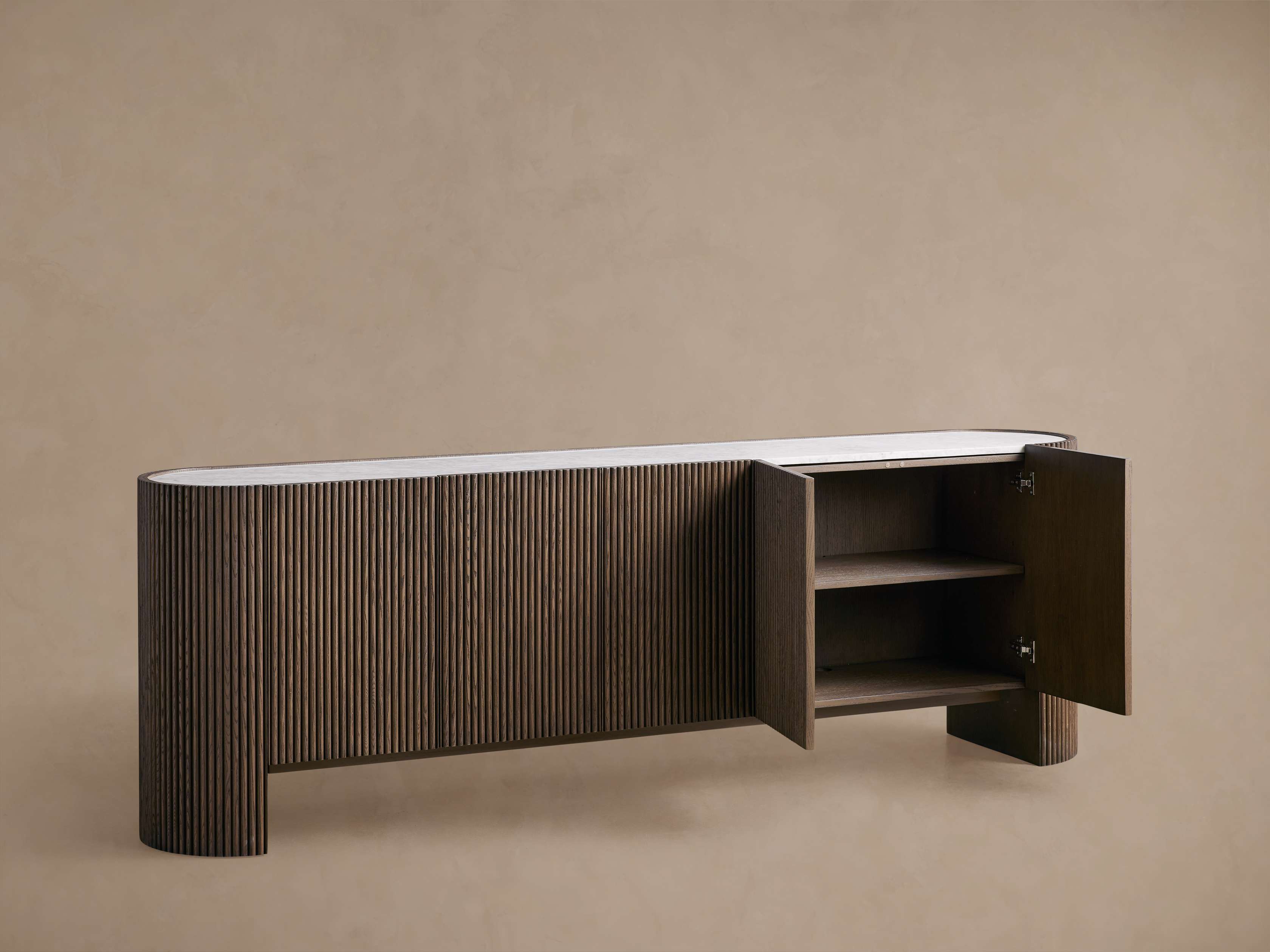 Flore Stone Top Buffet Sideboard Marble Entryways Cabinet