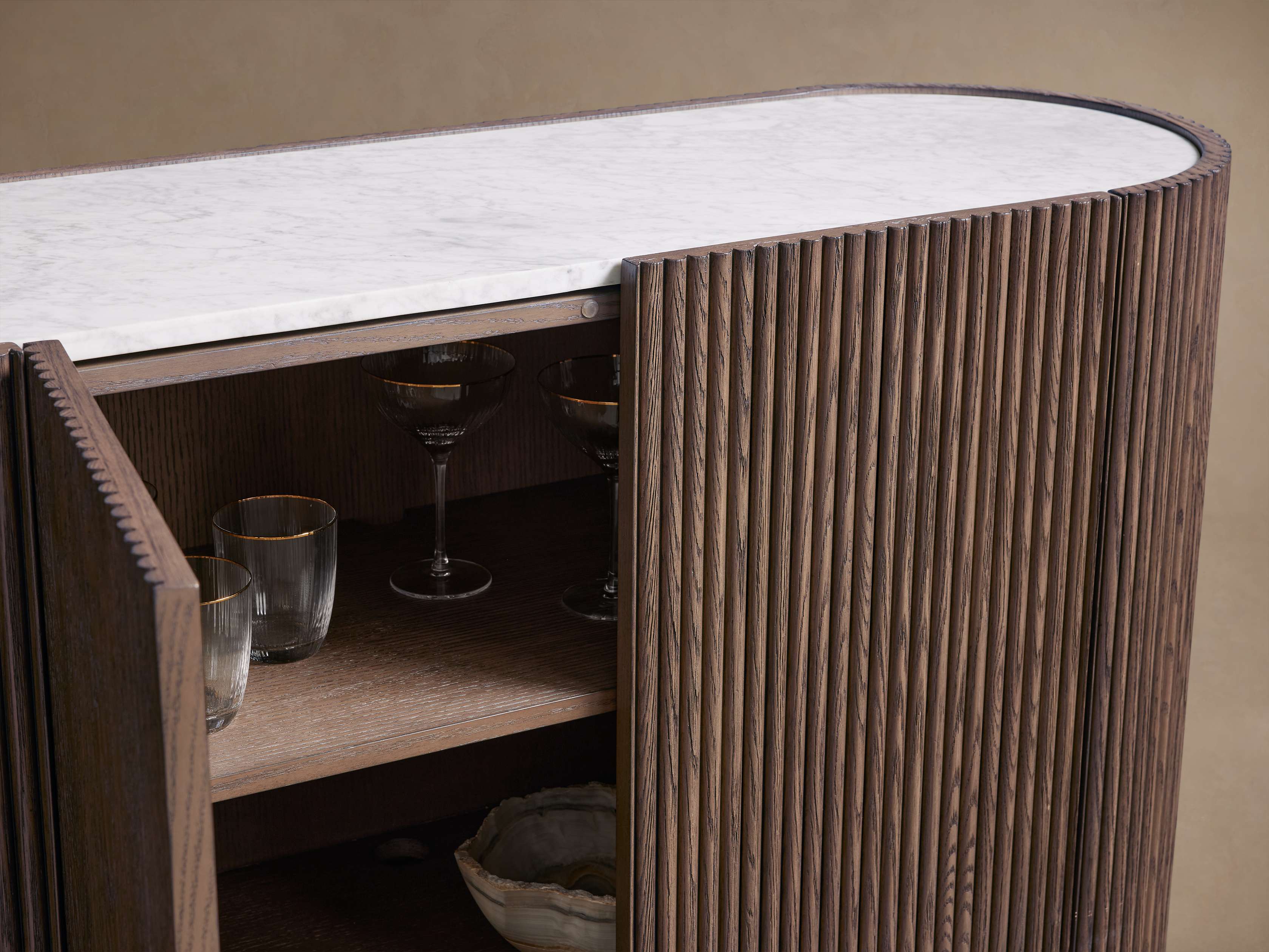 Flore Stone Top Buffet Sideboard Marble Entryways Cabinet