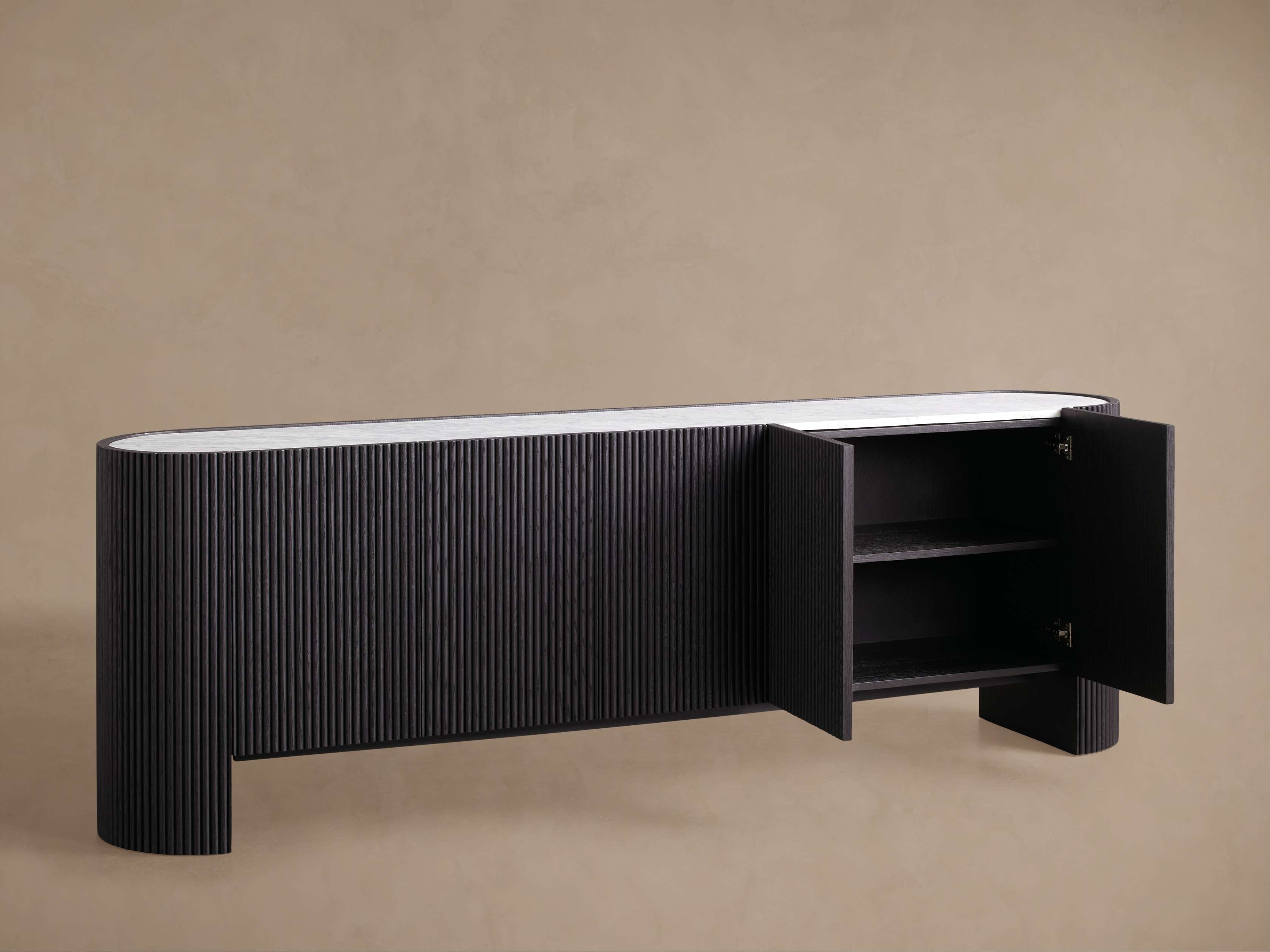 Flore Stone Top Buffet Sideboard Marble Entryways Cabinet