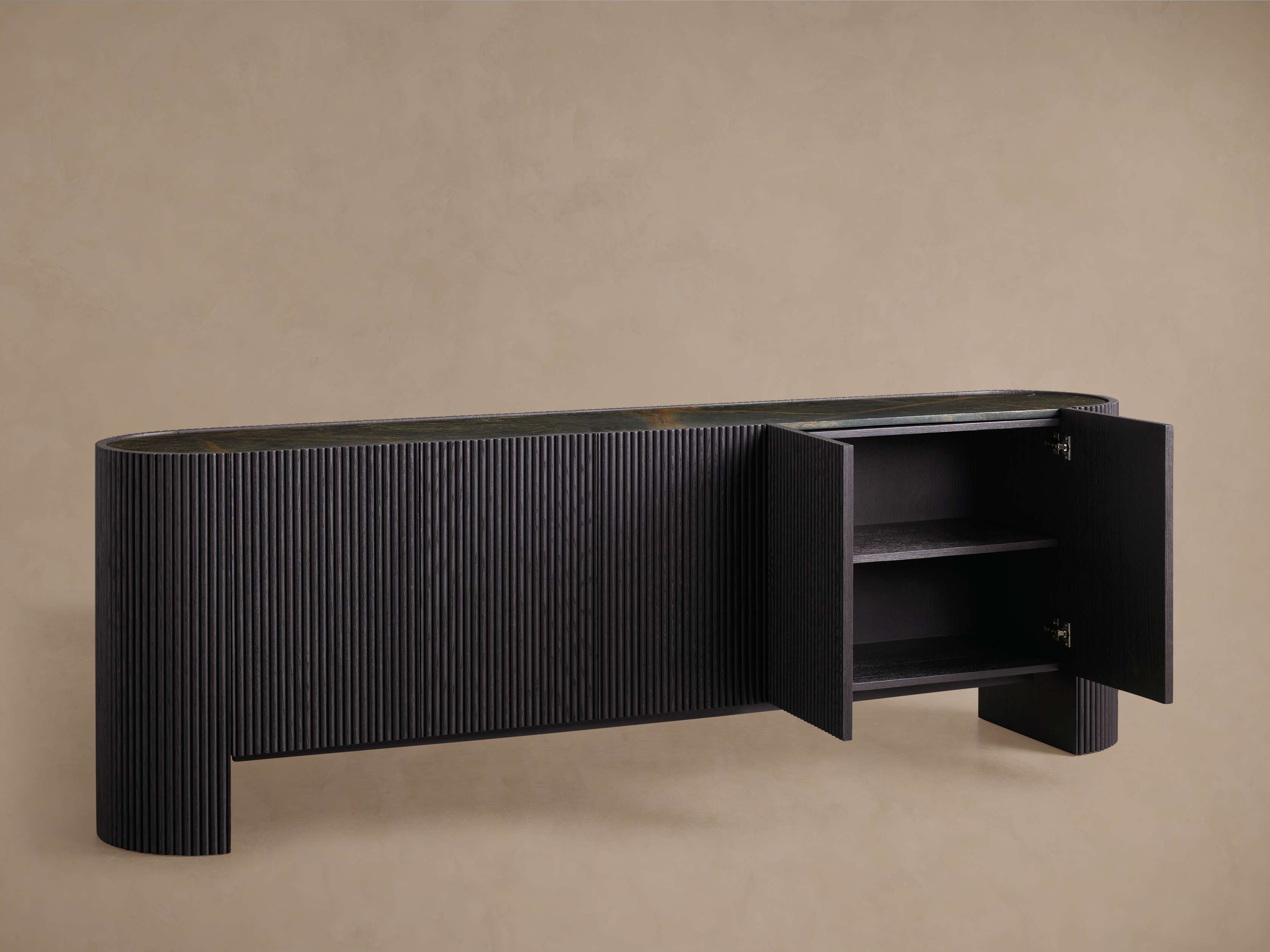 Flore Stone Top Buffet Sideboard Marble Entryways Cabinet