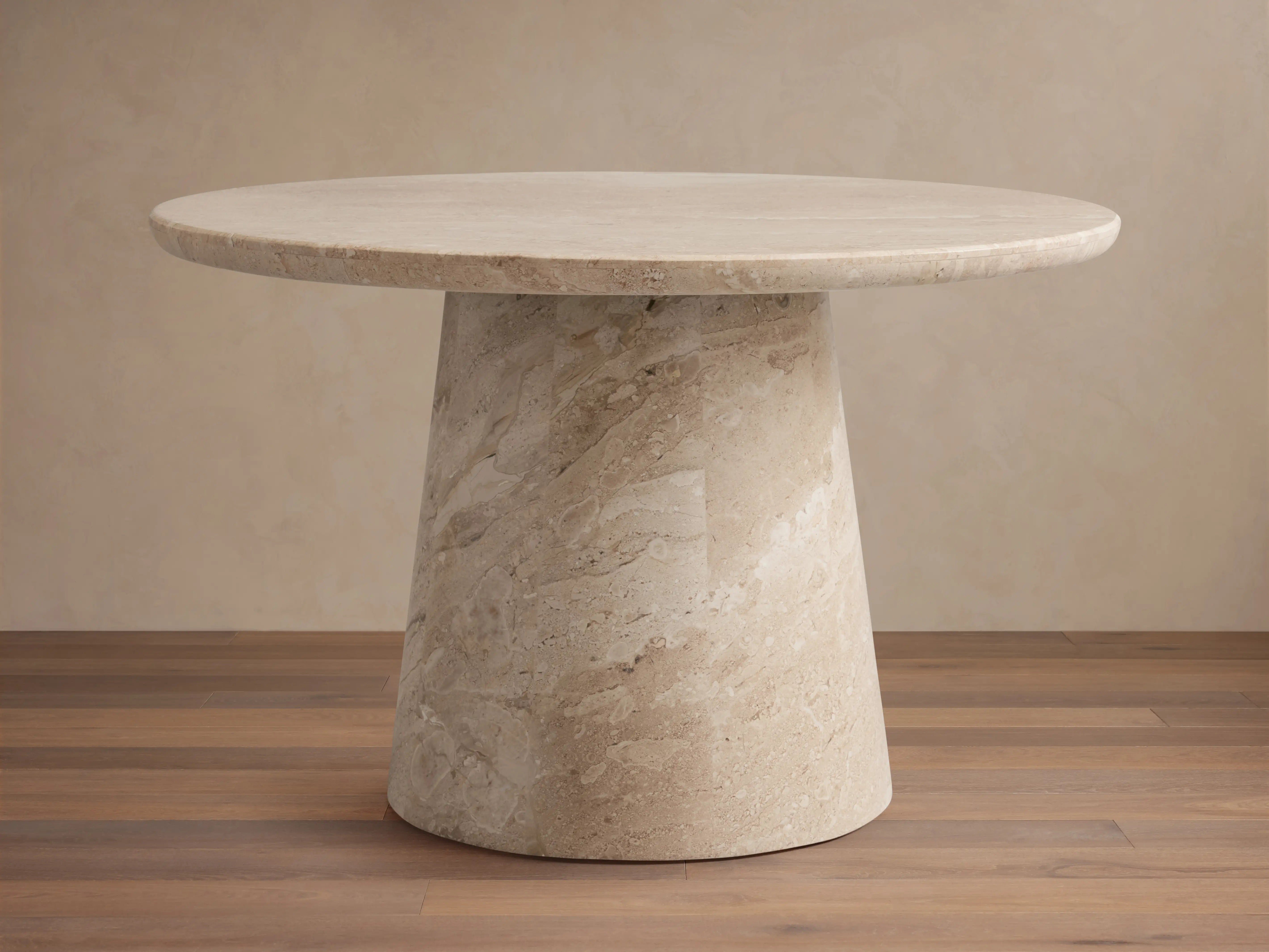 Hemmings Stone Nesting Coffee Table in Italian Marble with Waterfall Design