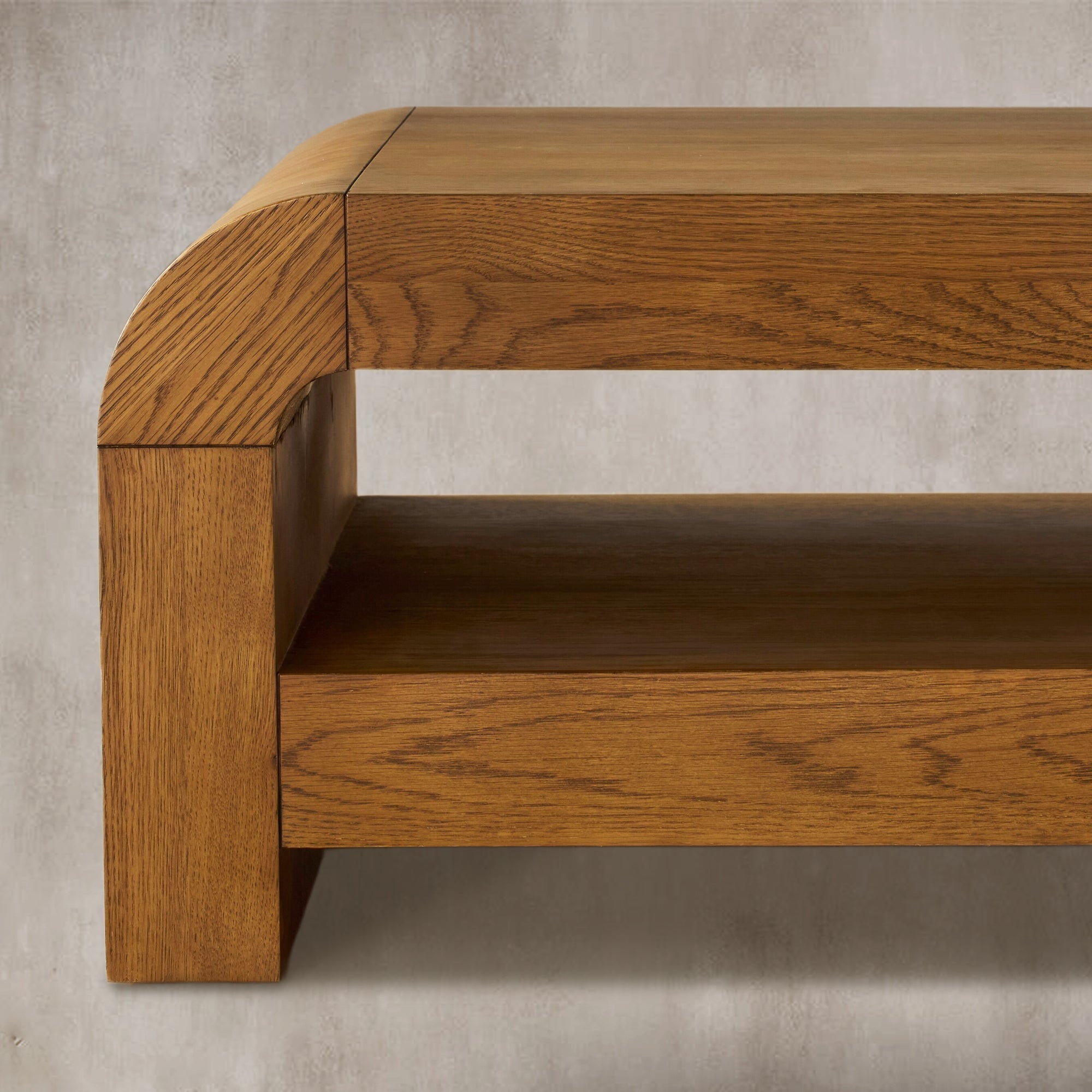 Pierre Mid-Century Modern Wood Coffee Table Sofa Center Tea Table in Oak Veneer