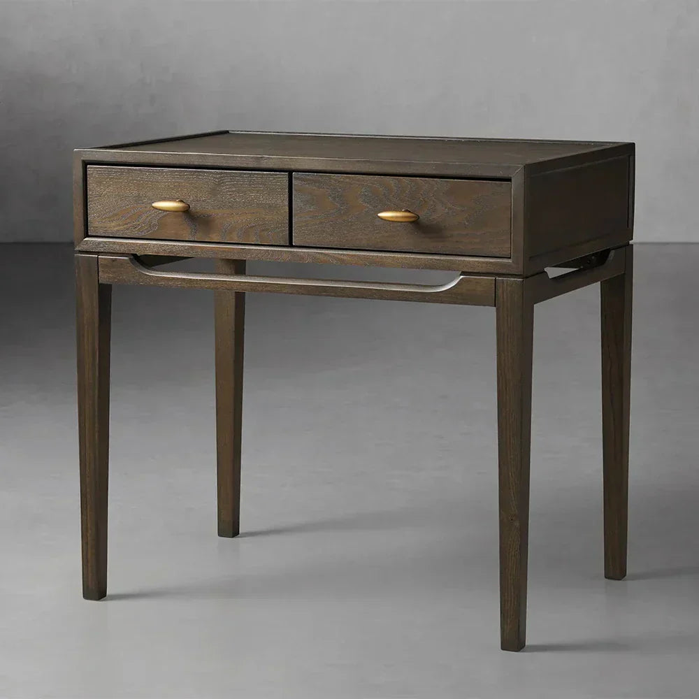 Brock Nightstand Mid-Century Modern Bedside Table Ash Night Side Storage Cabinet