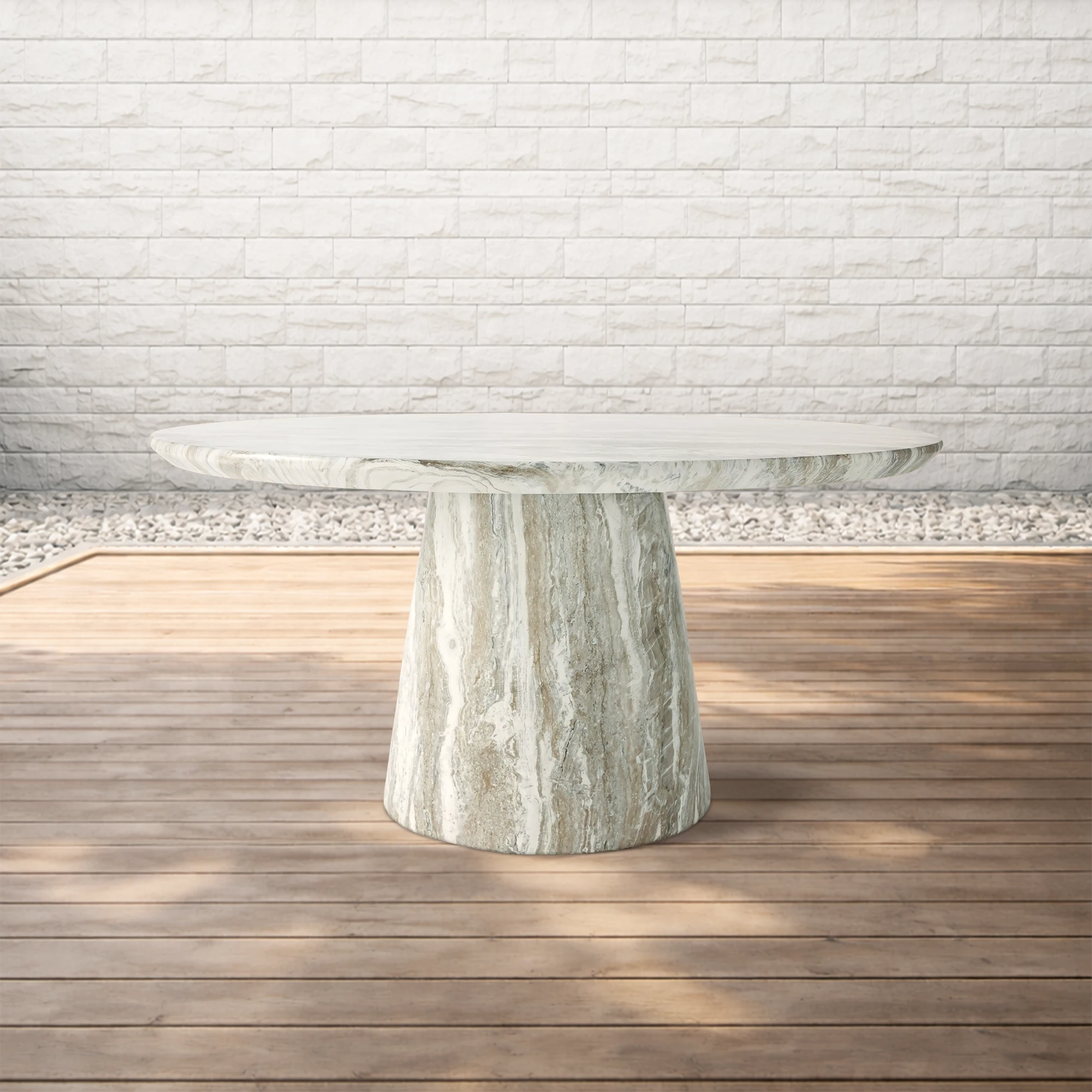 Edgewater Jade Faux Marble Outdoor Dining Table