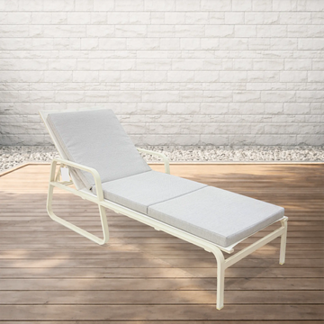 Adjustable Aluminum Outdoor Sun Lounger Set with Water Repellent Cushions