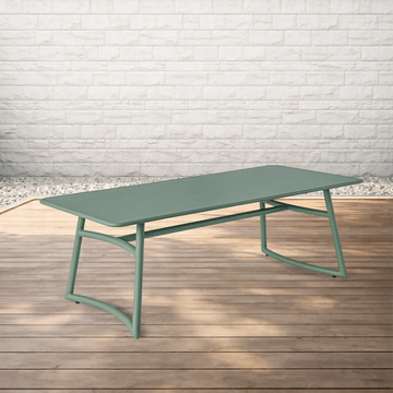 Victory Aluminum Outdoor Dining Set with Cactus Green Finish