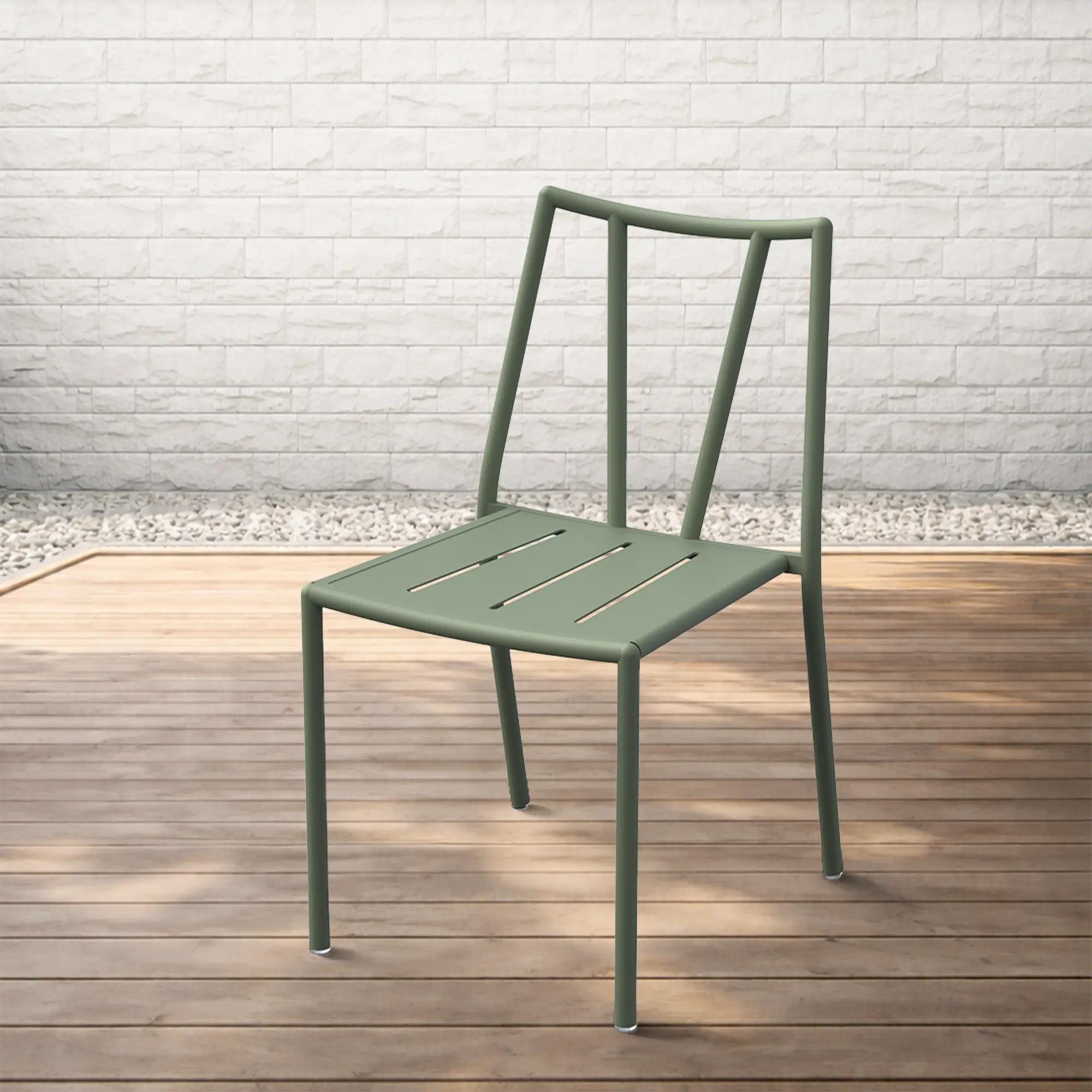 Victory Aluminum Outdoor Dining Set with Cactus Green Finish