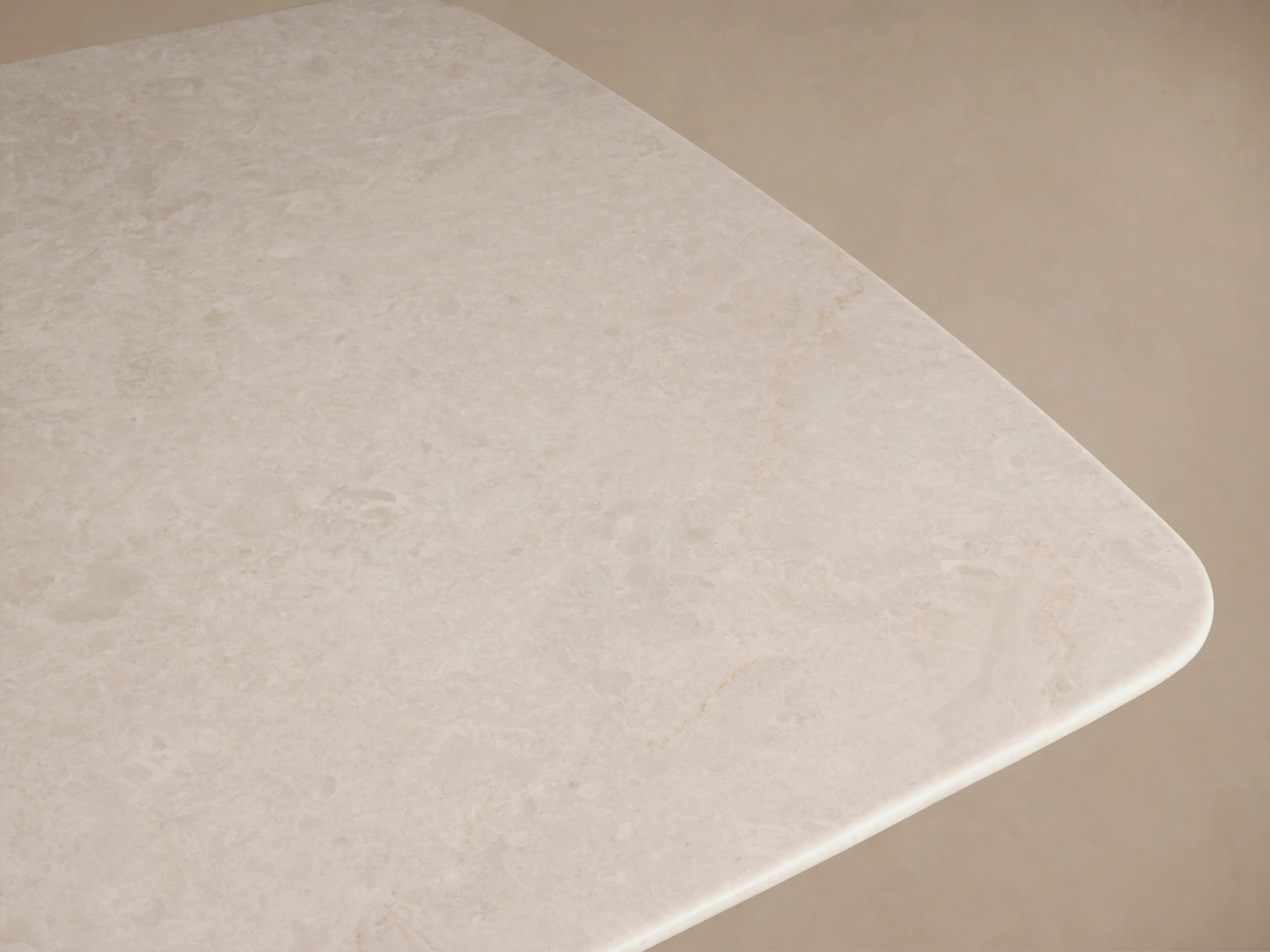 Saint Germain Stone Coffee Table with Rennes Base in Natural Stone