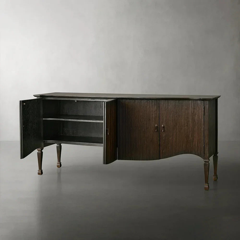 Conrad Solid Teak Sideboard Wood Vintage Storage Cabinets