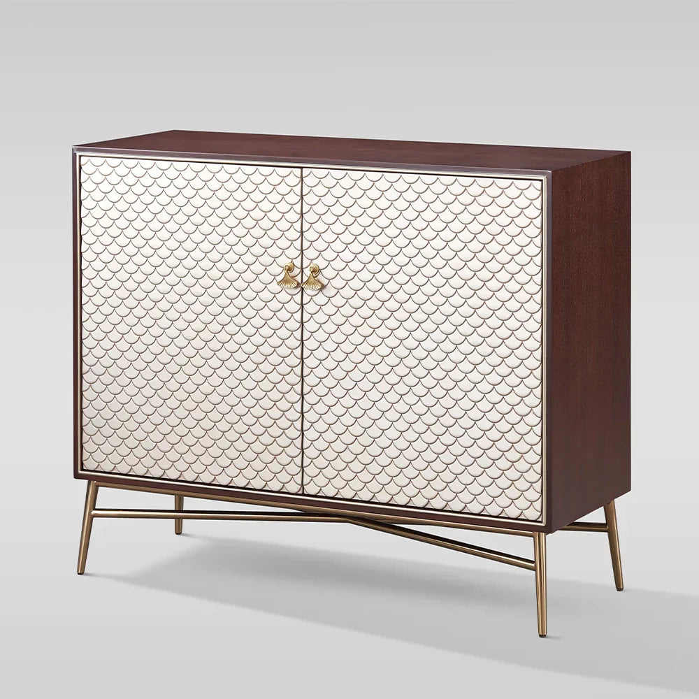 Seraphina Hand-Painted Champagne Gold Finish  Sideboard Buffet Cabinet With Two-Door