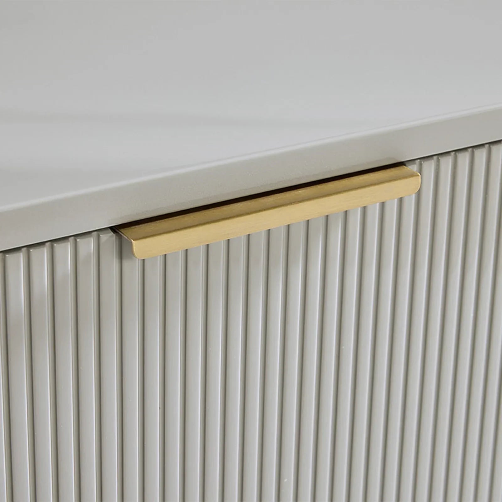 Doroda Modern Wood Frame Sideboard Spacious Cabinets With Gold Hardware