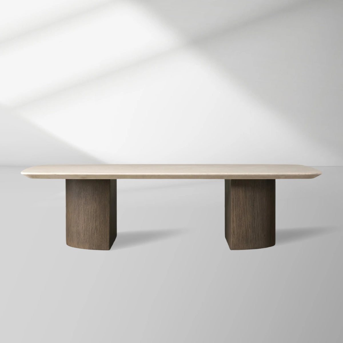 San Germani 72" Stone Coffee Table with Dauphine Metal Base
