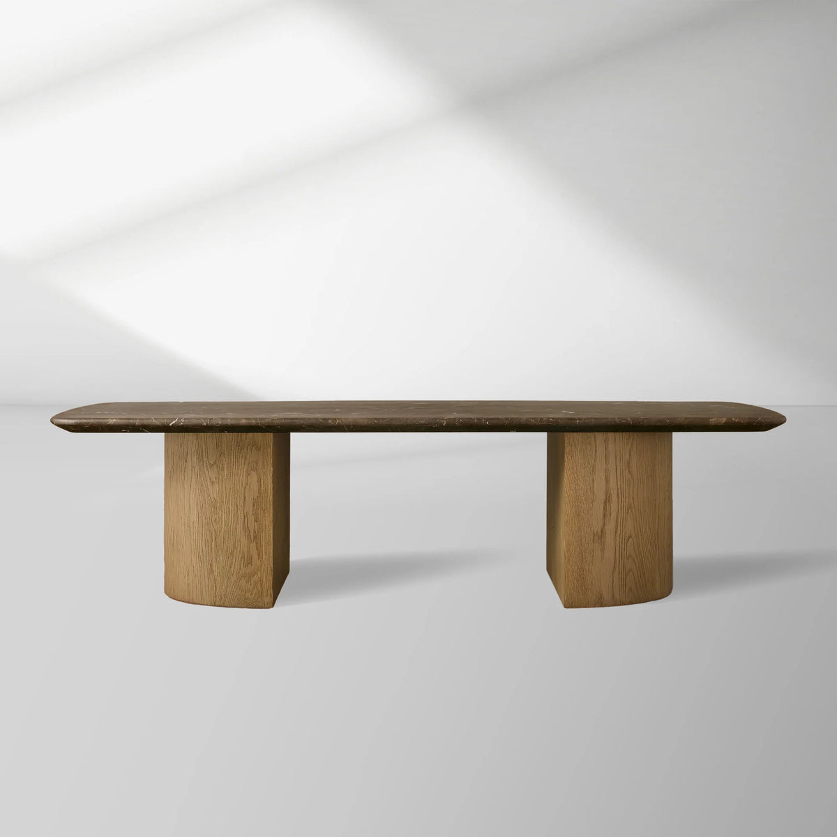 San Germani 72" Stone Coffee Table with Dauphine Metal Base