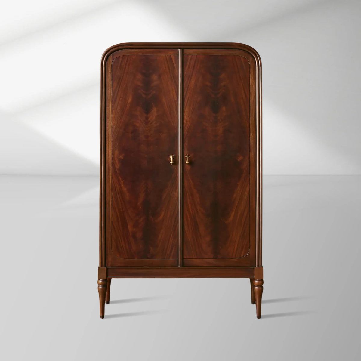 Frances Mahogany Tall Cabinet Vintage Wood Storage Cabinet
