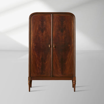 Frances Mahogany Tall Cabinet Vintage Wood Storage Cabinet