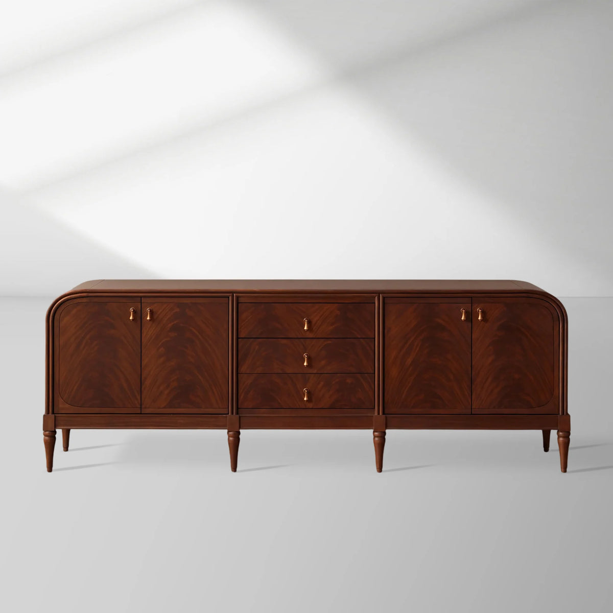 Frances Mahogany Wood Sideboard with Drawers Wide Buffet Storage Cabinet