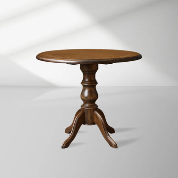Stefania Wood Bistro Table Round Pedestal Dining Table for 4
