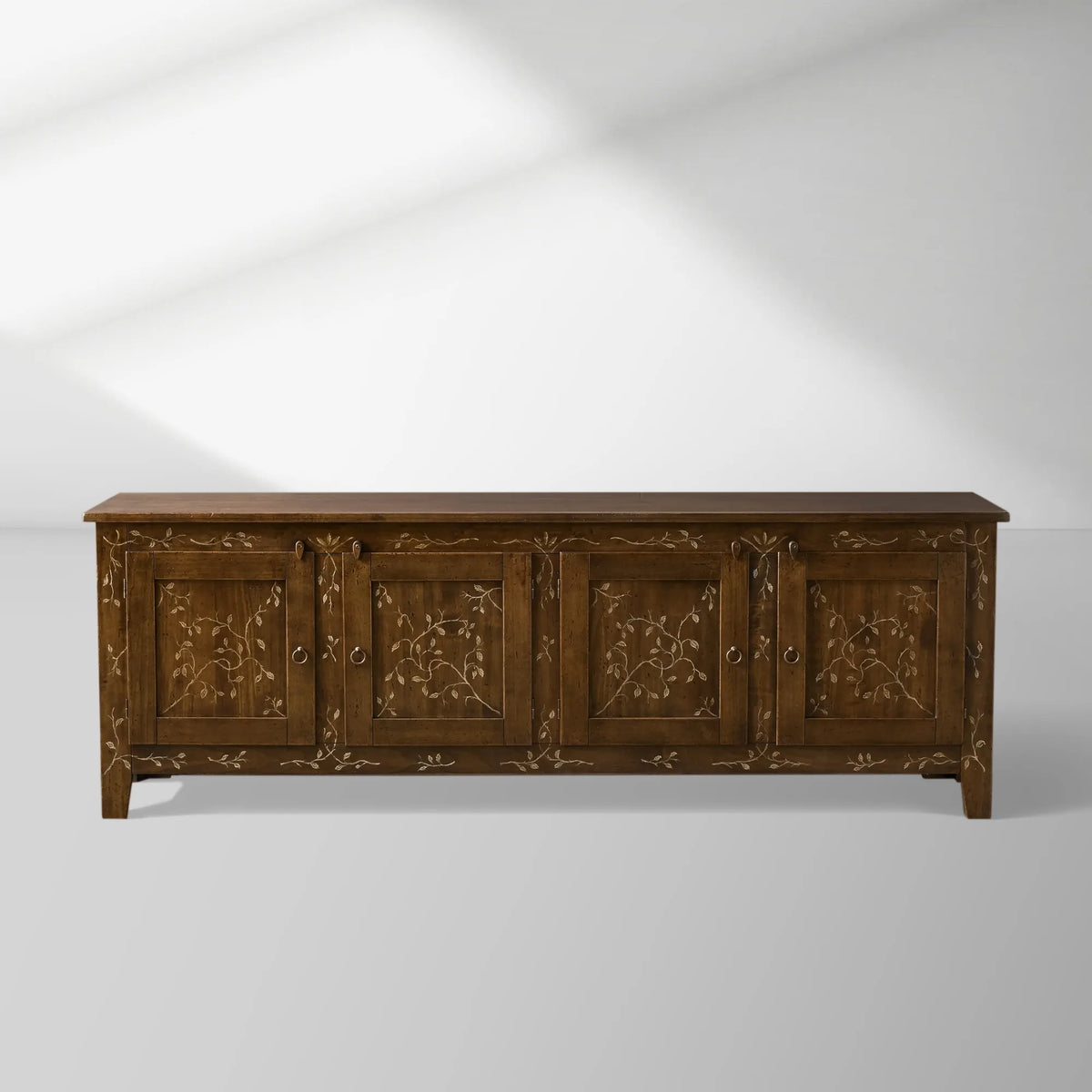 Stefania Wood 4 Door Buffet Sideboard Dining Room Storage Cabinet