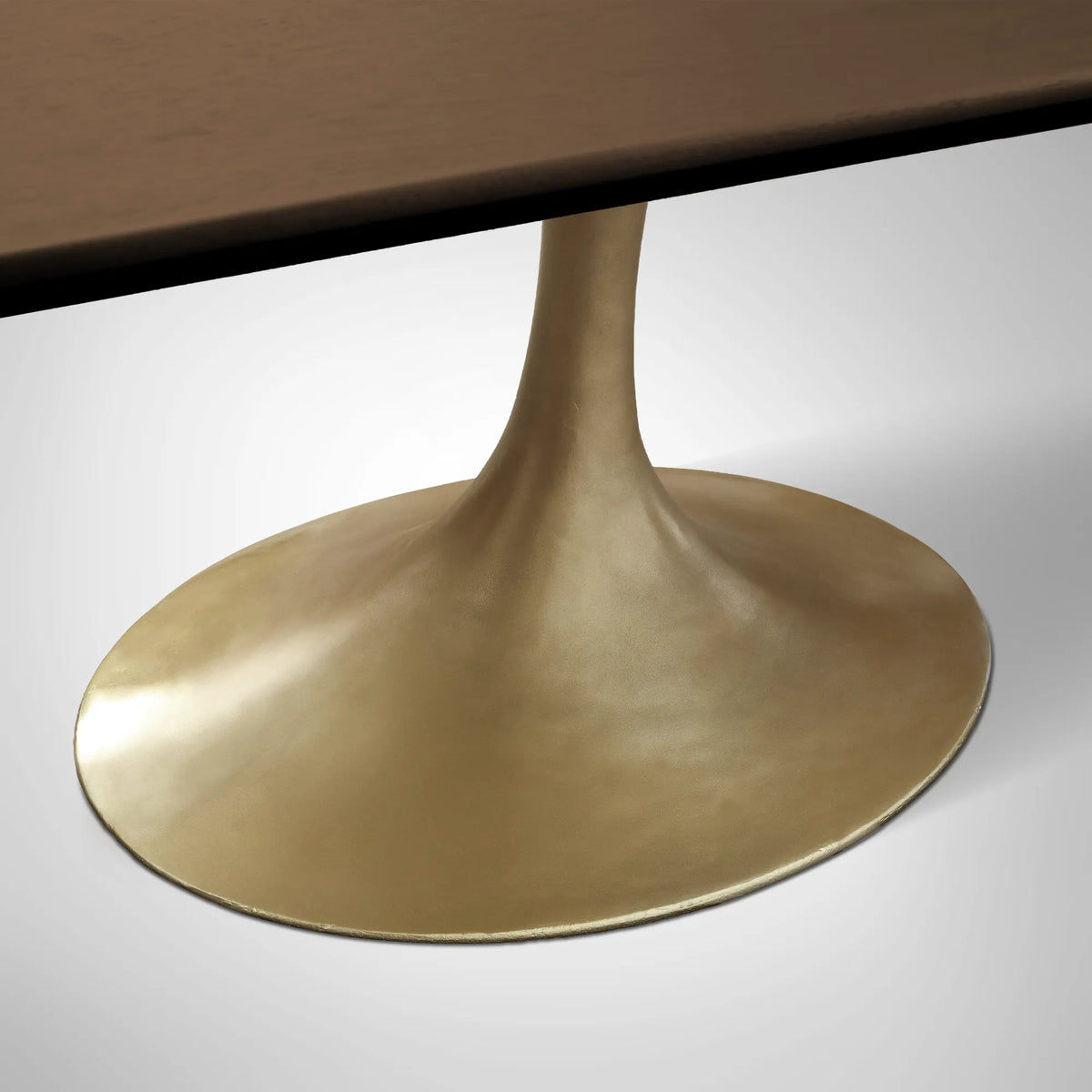 Aero Rectangular Oak Dining Table with Cast Steel Pedestal Base