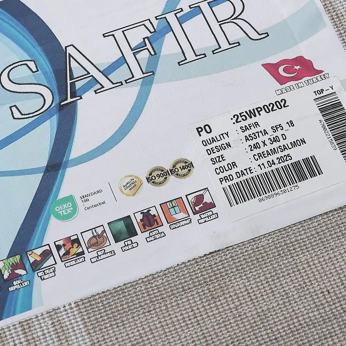 Safei Textured Grid Calm Interior Area Rug